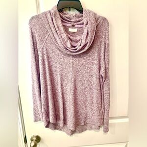 Cupio Marled Purple Cowlneck Sweater - Soft!